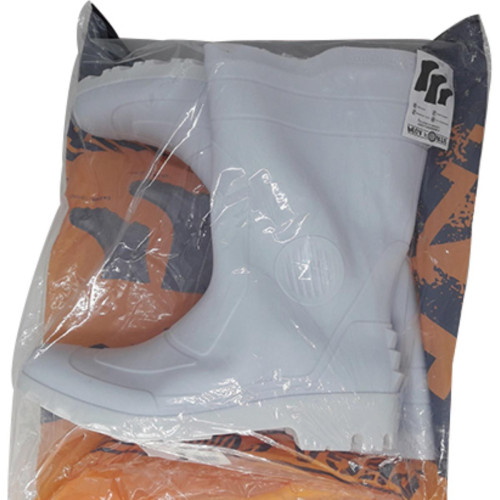 Bota Galocha Pega Forte Branco Cano Medio N.44