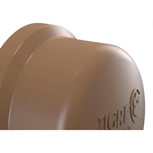 Caps Tigre PVC Liso Liso 1/2 Marrom