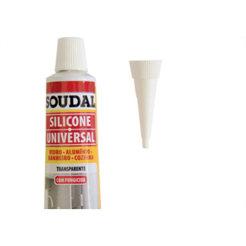 Cola Silicone 50G Soudal Transp Bisnaga - Kit C/24 Unidades