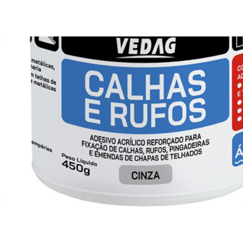 Vedacalha Vedag 450Gr Cinza Pote Garin