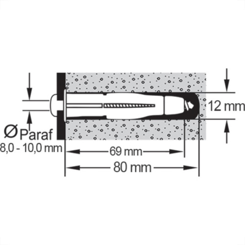 Bucha Fix.Sfor Mu 12 C/125 P/Tijolo Fur