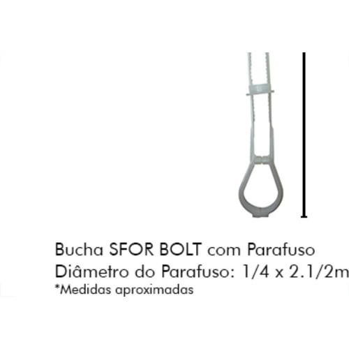 Bucha Drywall Sforbolt 1/4 C/100 C/Par