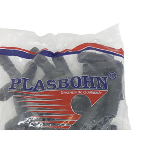 Cotovelo Plasbohn Duplo 1/2 Preto - Kit C/25 Unidades
