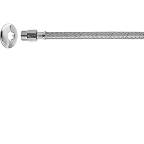 Engate Cromado Flex Blukit 40Cm Malha Inox