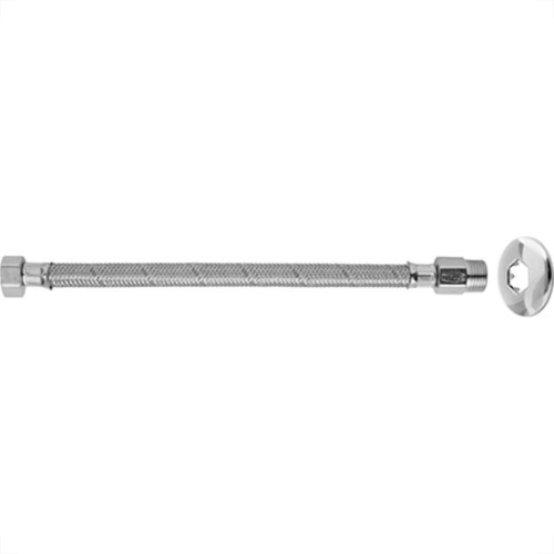 Engate Cromado Flex Blukit 60Cm Malha Inox