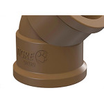 Cotovelo Tigre PVC Liso Liso K 1.1/2 X 45 Marrom