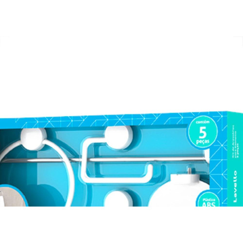 Acessorio P/Banheiro 5Pc Lavello Branco Herc