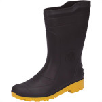 Bota Galocha Pega Forte Preto/Amarelo Cano Medio N.45/46
