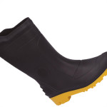 Bota Galocha Pega Forte Preto/Amarelo Cano Medio N.45/46