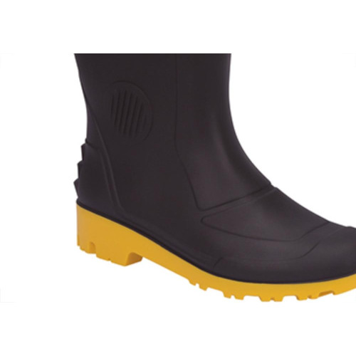 Bota Galocha Pega Forte Preto/Amarelo Cano Medio N.45/46
