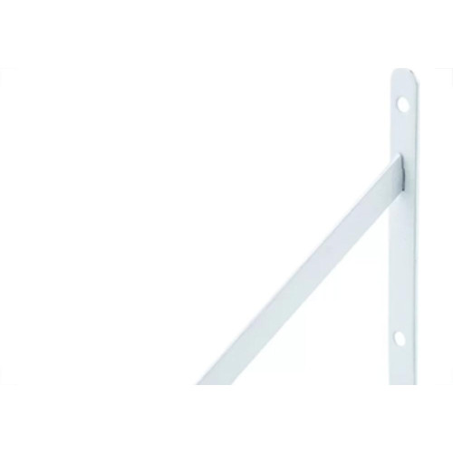Cantoneira Mao Francesa Hayner Leve Branco 20Cm - Kit C/12 Unidades