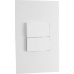 Conjunto Peesa Una Max 1705A 2 interruptores Simples Branco