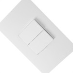 Conjunto Peesa Una Max 1705A 2 interruptores Simples Branco