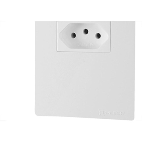 Conjunto Peesa Una Max 1741 1Tomada   2P+T 10A Branco