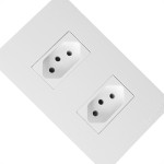 Conjunto Peesa Una Max 1744 2Tomada   2P+T 10A Branco