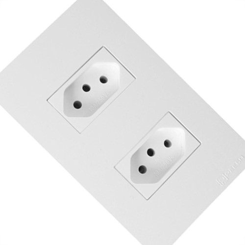 Conjunto Peesa Una Max 1744 2Tomada   2P+T 10A Branco