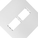 Espelho Placa Peesa Una Max P1722 4X4 2Modulo Branco