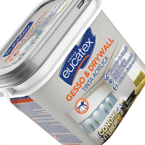 Tinta Eucatex P/Gesso/Drywall Branco Galao 3,6 Litros