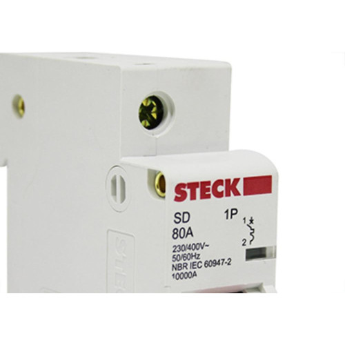 Disjuntor Steck Din Unipolar 80A Sd61 C10Ka