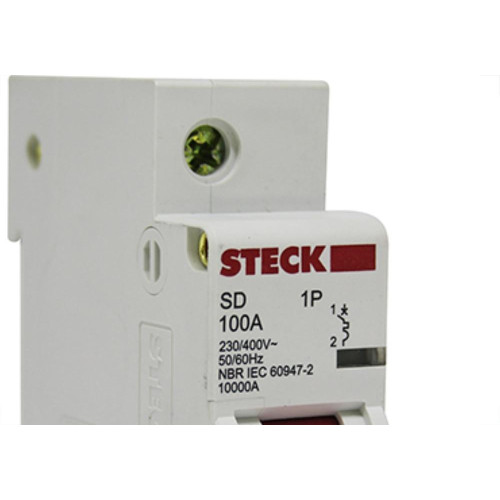 Kit C/2 - Disjuntor Steck Din Unipolar 100A Sd61 C10Ka