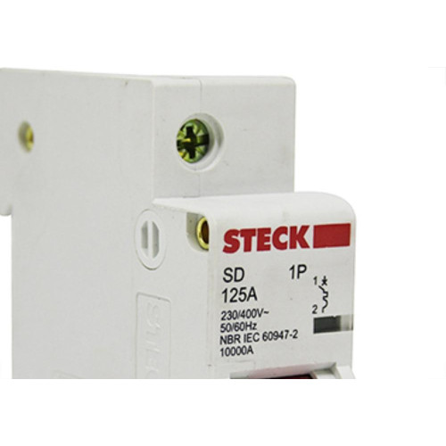 Disjuntor Steck Din Unipolar 125A Sd61 C10Ka