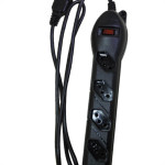 Kit C/3 - Filtro Linha Qualitronix 4 Tomada  Bivolt Preto