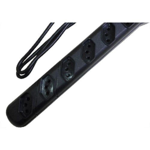 Kit C/3 - Filtro Linha Qualitronix 6 Tomada  Bivolt Preto