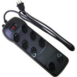 Filtro Linha Qualitronix 8 Tomada  Bivolt Preto
