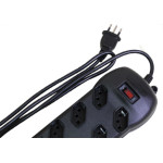 Filtro Linha Qualitronix 8 Tomada  Bivolt Preto