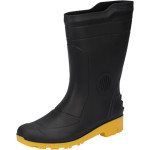 Bota Galocha Pega Forte Preto/Amarelo C.Medio N.40 S/Forro