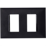 Espelho Placa Pial Plus+ Preto 4X2 2Mod.Dist 8506Pt