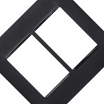 Espelho Placa Pial Plus+ Preto 4X4 6Mod.Horz 618516Pt