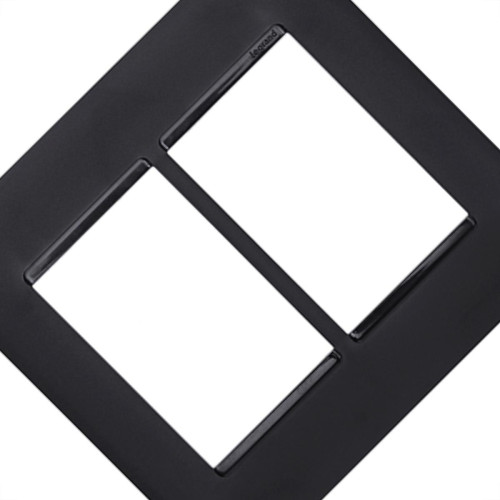 Espelho Placa Pial Plus+ Preto 4X4 6Mod.Horz 618516Pt