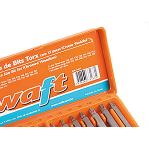 Jogo Bits Torx Crv T20A55 15Pc Waft 6233