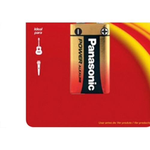 Pilha Alcalina Panasonic Bateria 9V