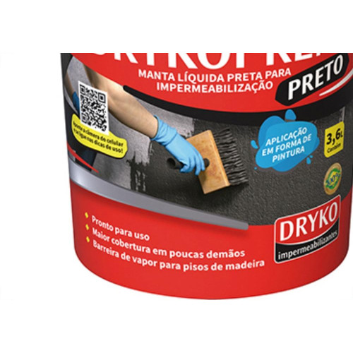 Drykopren Preto Galao 3,6 Litros 3,6Kg