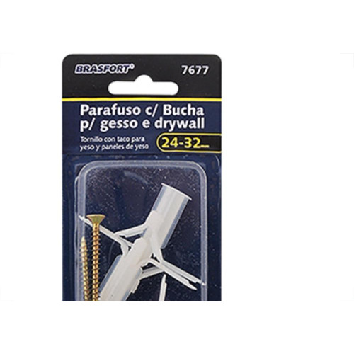 Cartela  Brasfort Parafuso C/Bucha Dry.24-32Mm C/4