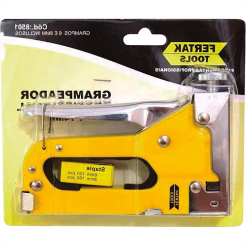 Grampeador P/Tapeceiro Fertak Profissional Met