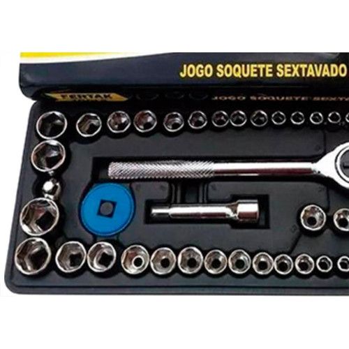 Jogo Soquete Fertak C/Catraca 40Pc