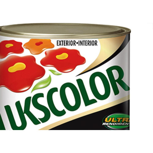 Tinta Esmalte. 1/4 (900ml) Sintetico Prem.Lukscolor Preto Fosco