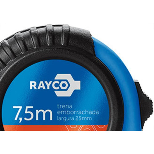 Trena 7,5Mt Emborrachado 25Mm Azul Rayco