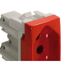 Modulo Alumbra Inova Pro Tomada  20A Vermelho Branco