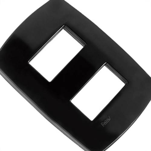 Espelho Placa Radial Modular Preto 4X2 2Mod Dist 4004
