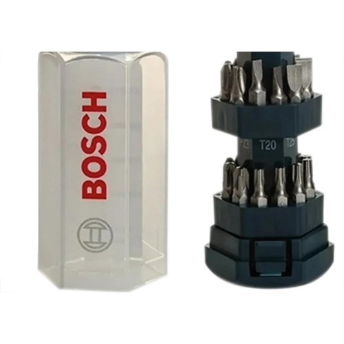 Jogo Ponteira Bosch 25Pc Fenda/Phil+Adap