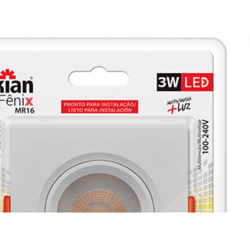 Spot Emb.03W Led 3000K Quad Kian