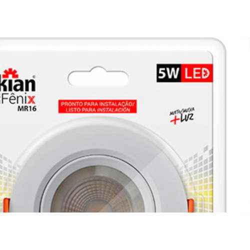 Spot Emb.05W Led 3000K Red Kian