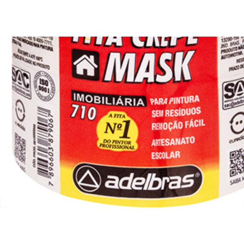 Fita Crepe Adelbras Mask-710 48Mmx50Mt - Kit C/2 Unidades