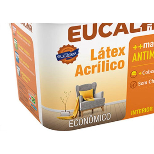Latex Eucalar Acri Fosco Galao 3,6 Litros Marfim