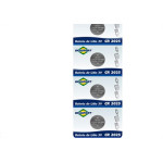 Pilha Bateria Litio 3V Cr2025 Brasfort C/5