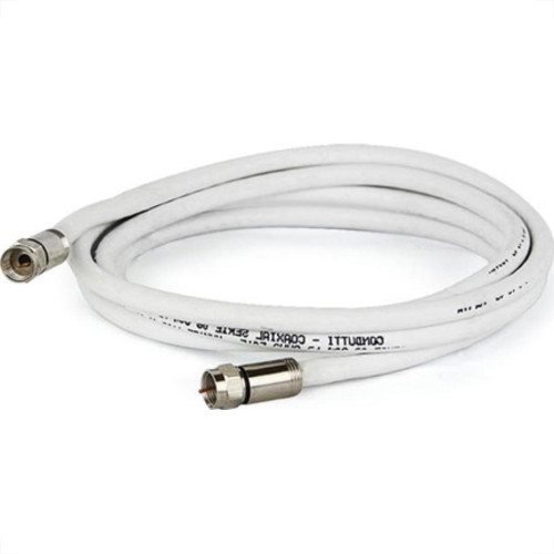 Fio Coaxial Kit Rgc06 C/Conector Branco 05Mt
